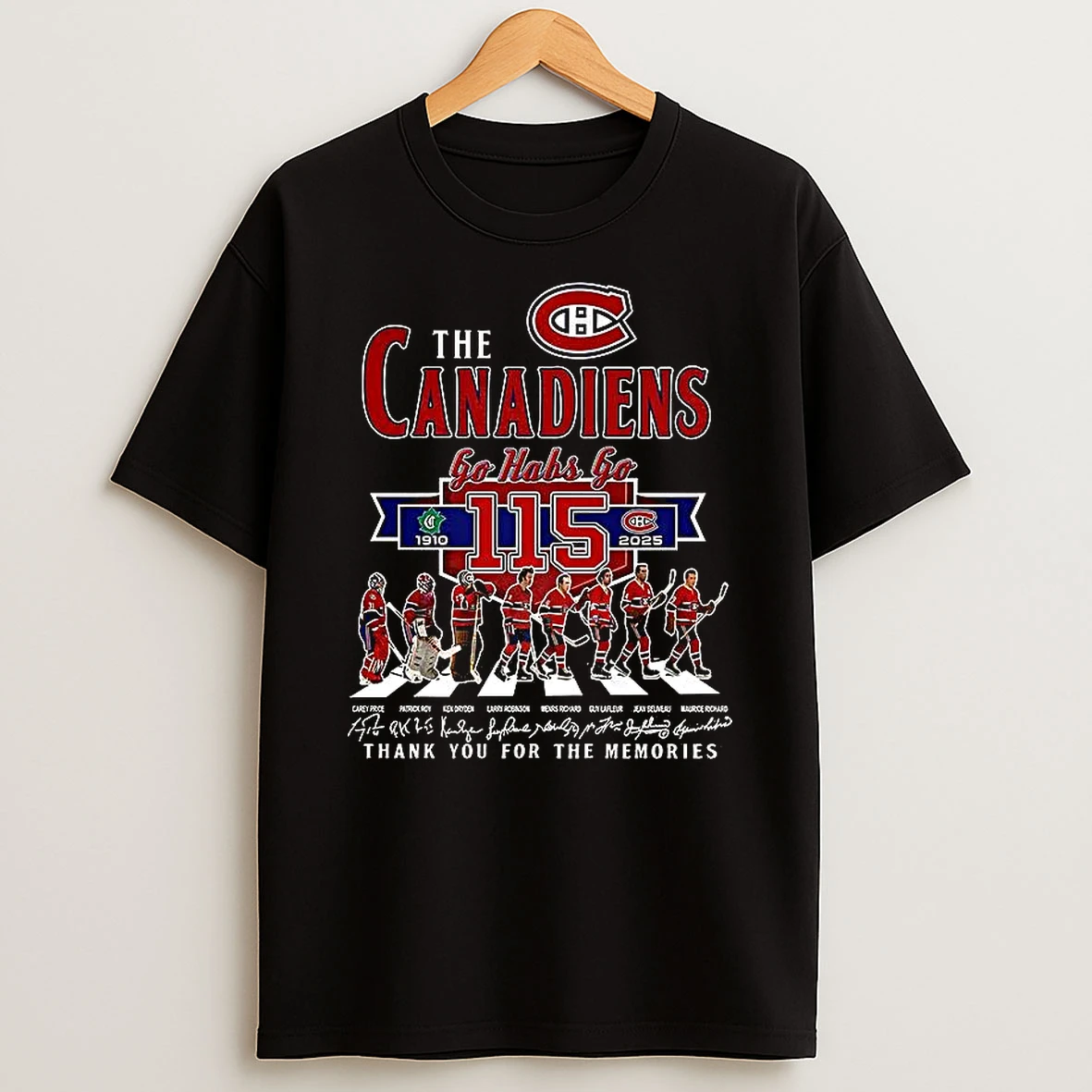 Montreal Canadiens The Canadiens Go Habs Go 1910 2025 Thank You For The Memories Signature T Shirt