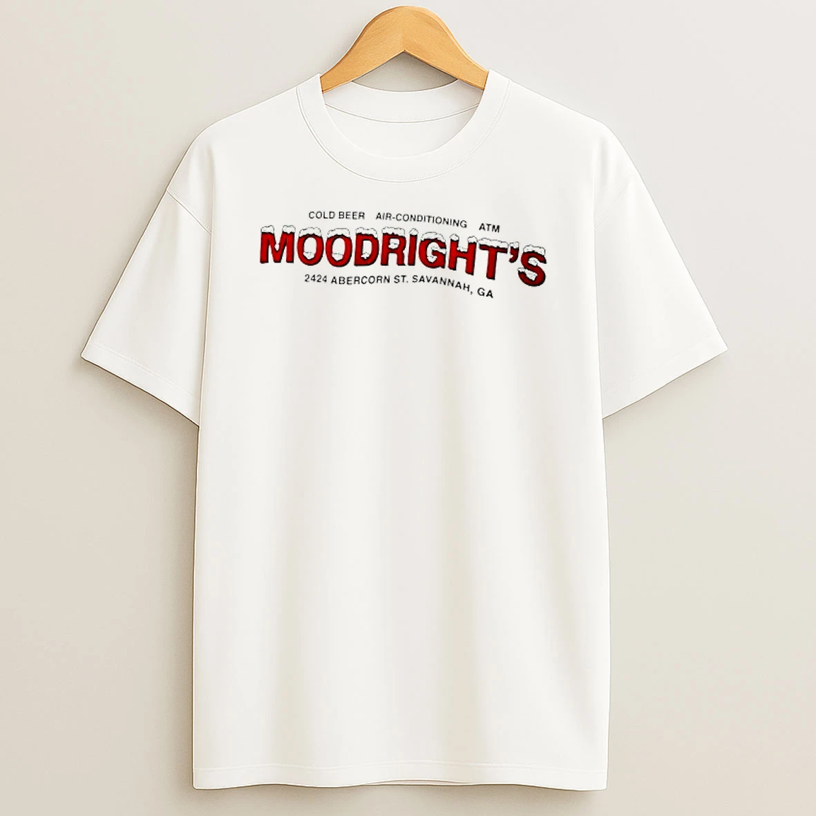 Moodrights Cold Beer Air Conditioning Atm 2424 Abercorn St Savannah Ga T Shirt