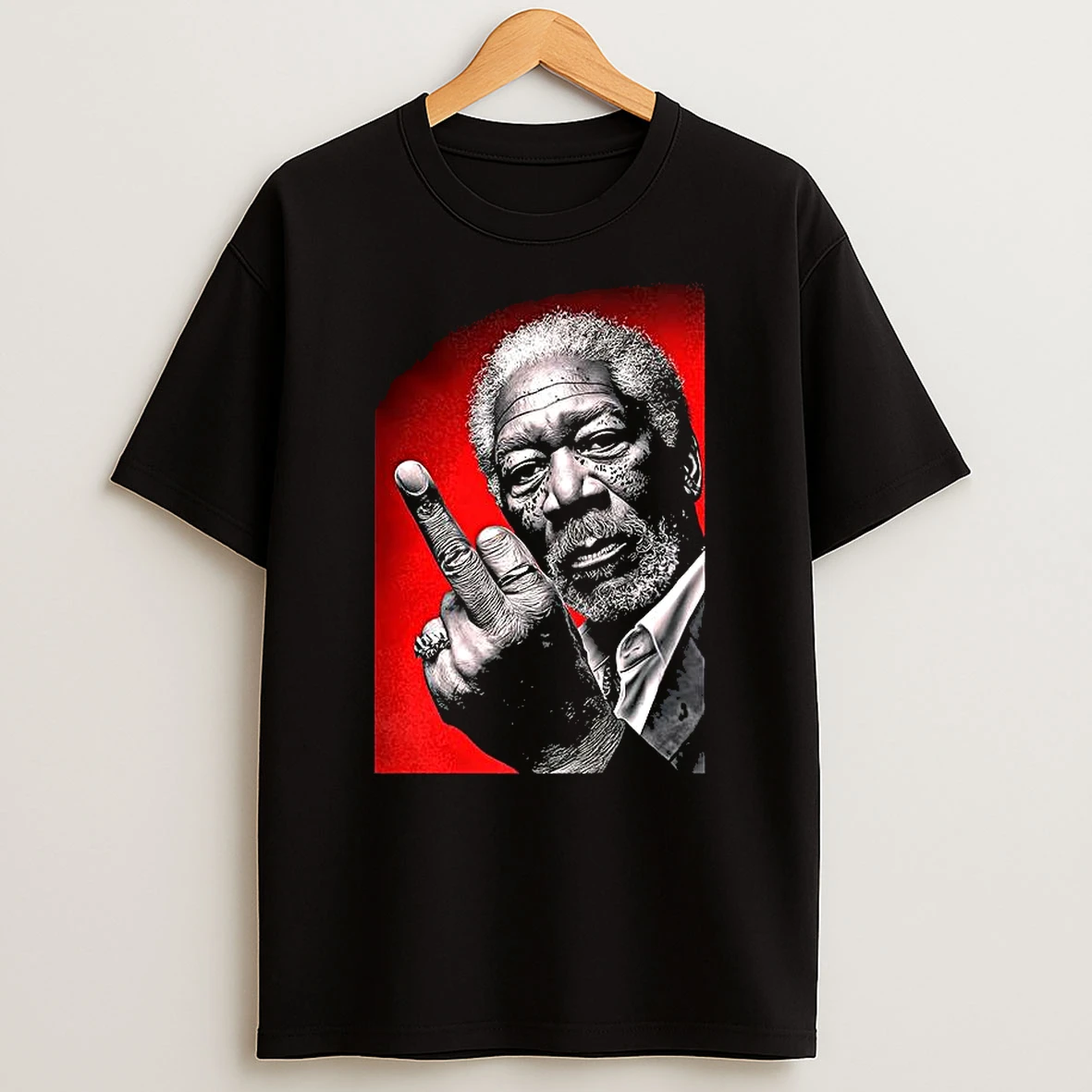 Morgan Freeman Middle Finger Meme T Shirt