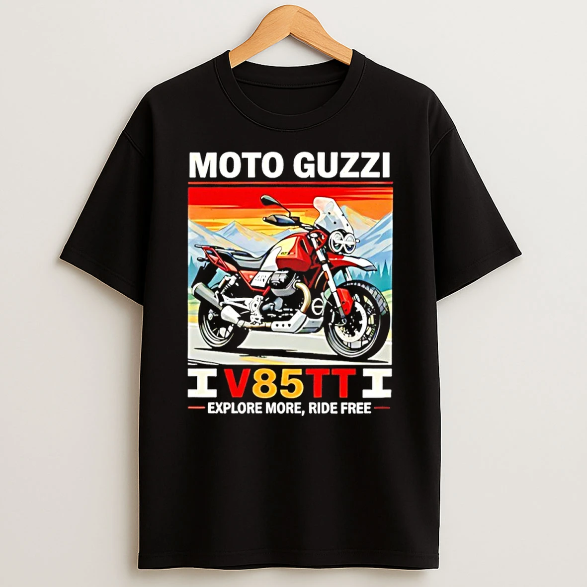 Moto Guzzi Iv85tti Explore More Ride Free Vintage T Shirt