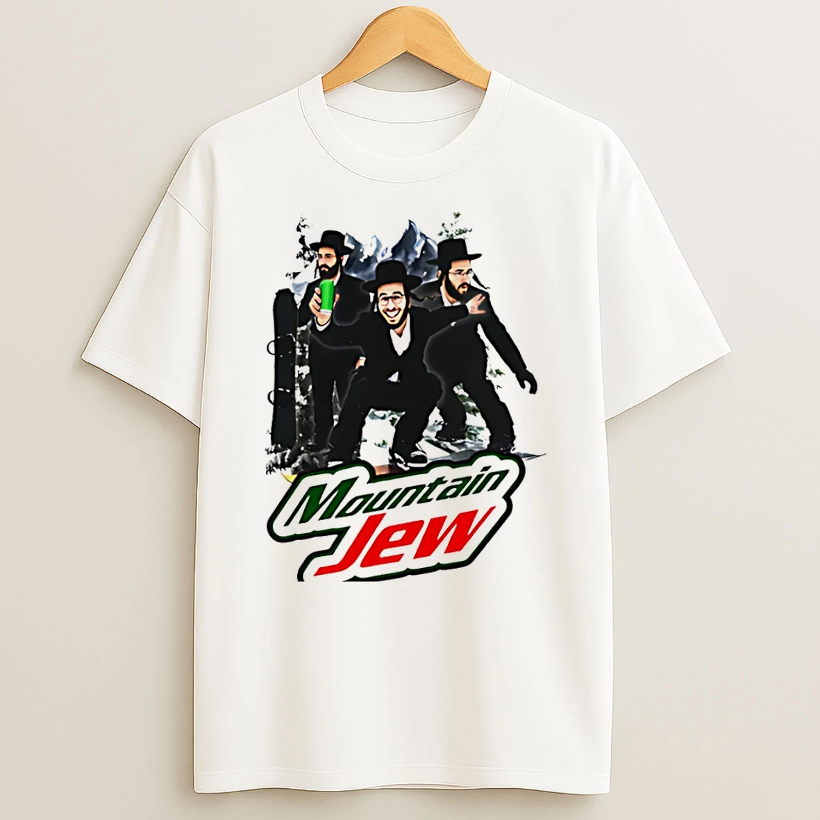 Mountain Jew Skiing Graphic T Shirt