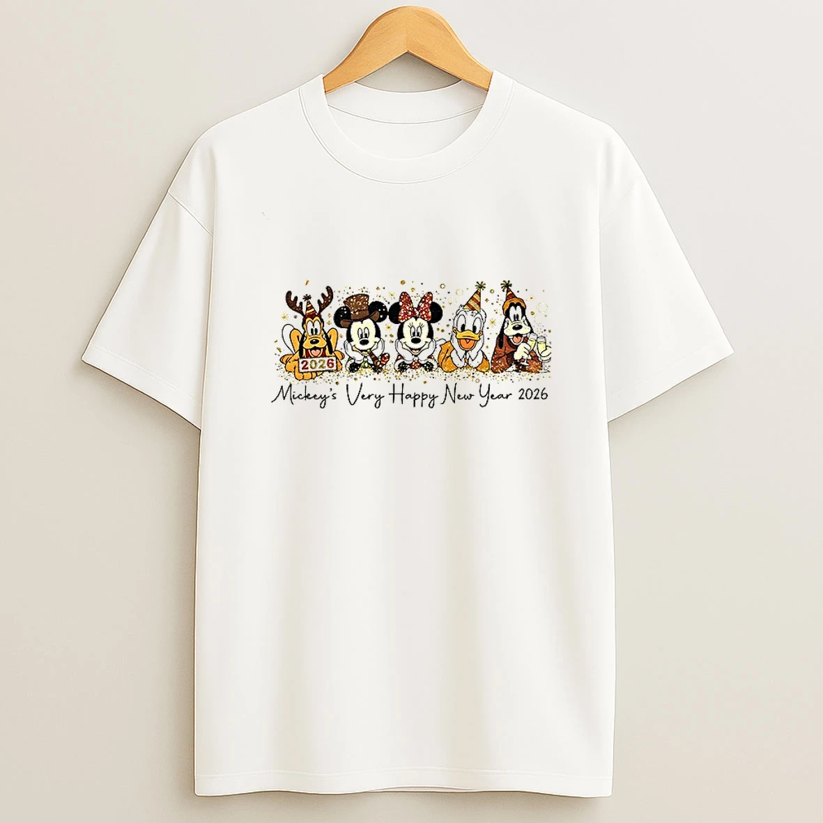 Mouse And Friends Mickeys Very Happy New Year 2026 T Shirt