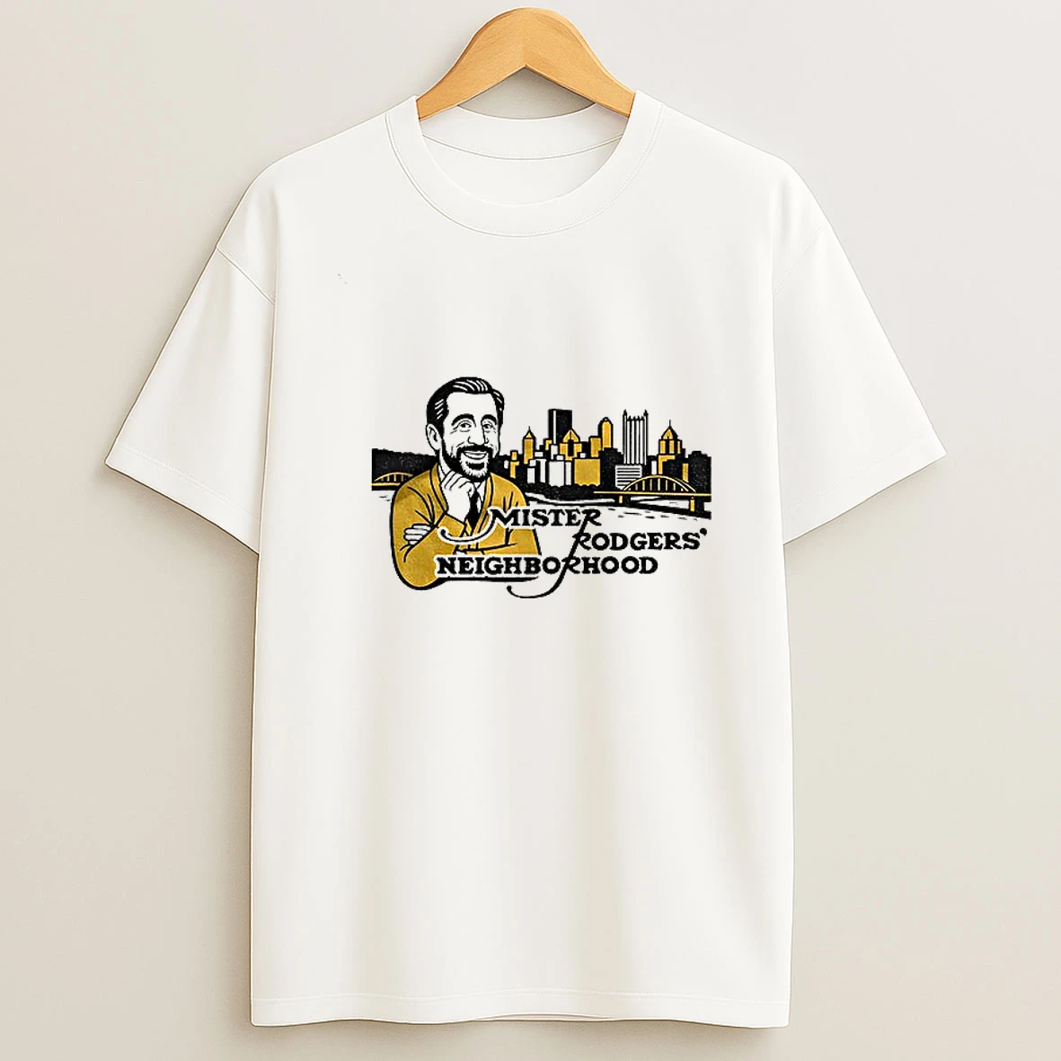 Mr Rogers Neighborhood Pittsburgh Steelers Aaron Rodgers T Shirt