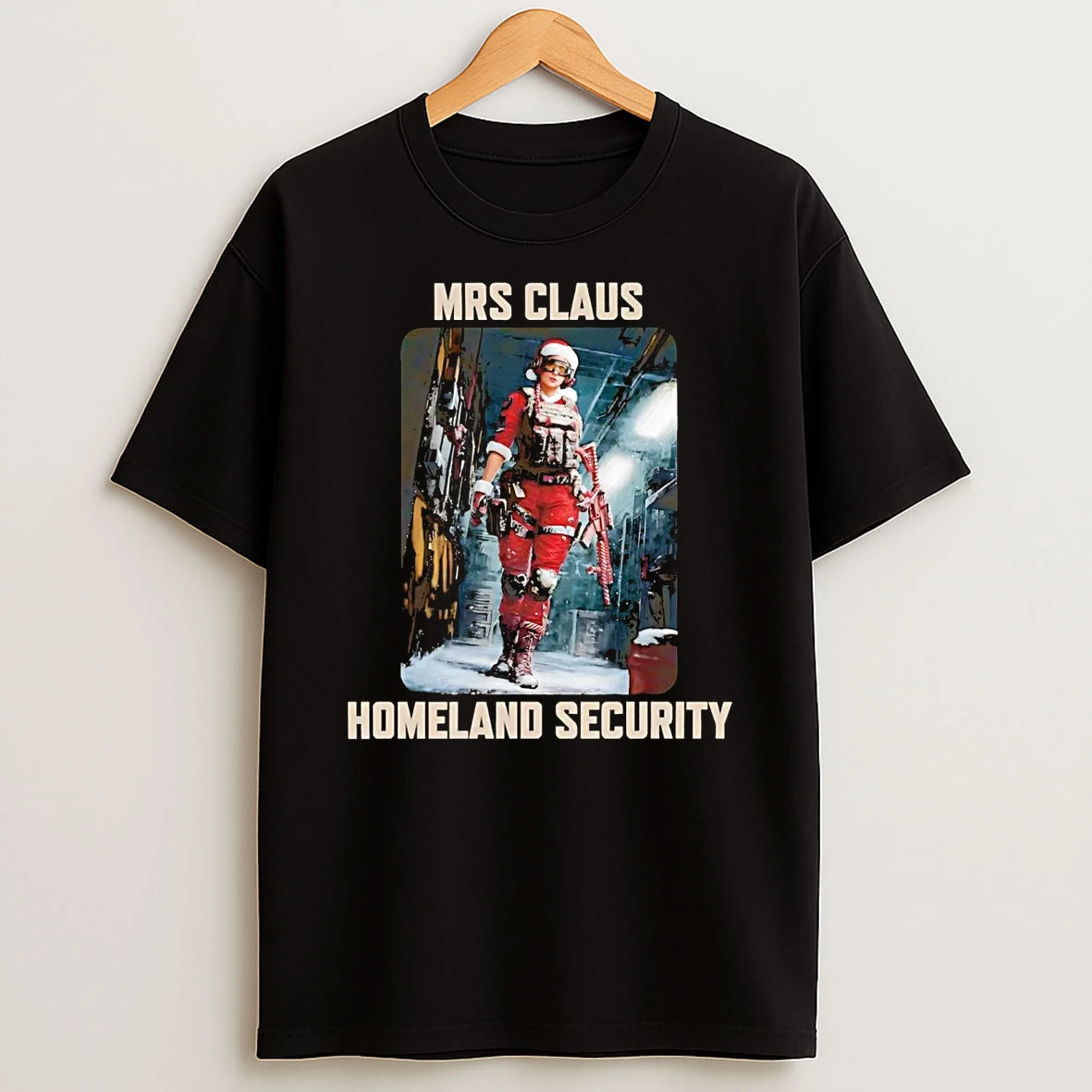 Mrs Claus Homeland Security Christmas T Shirt