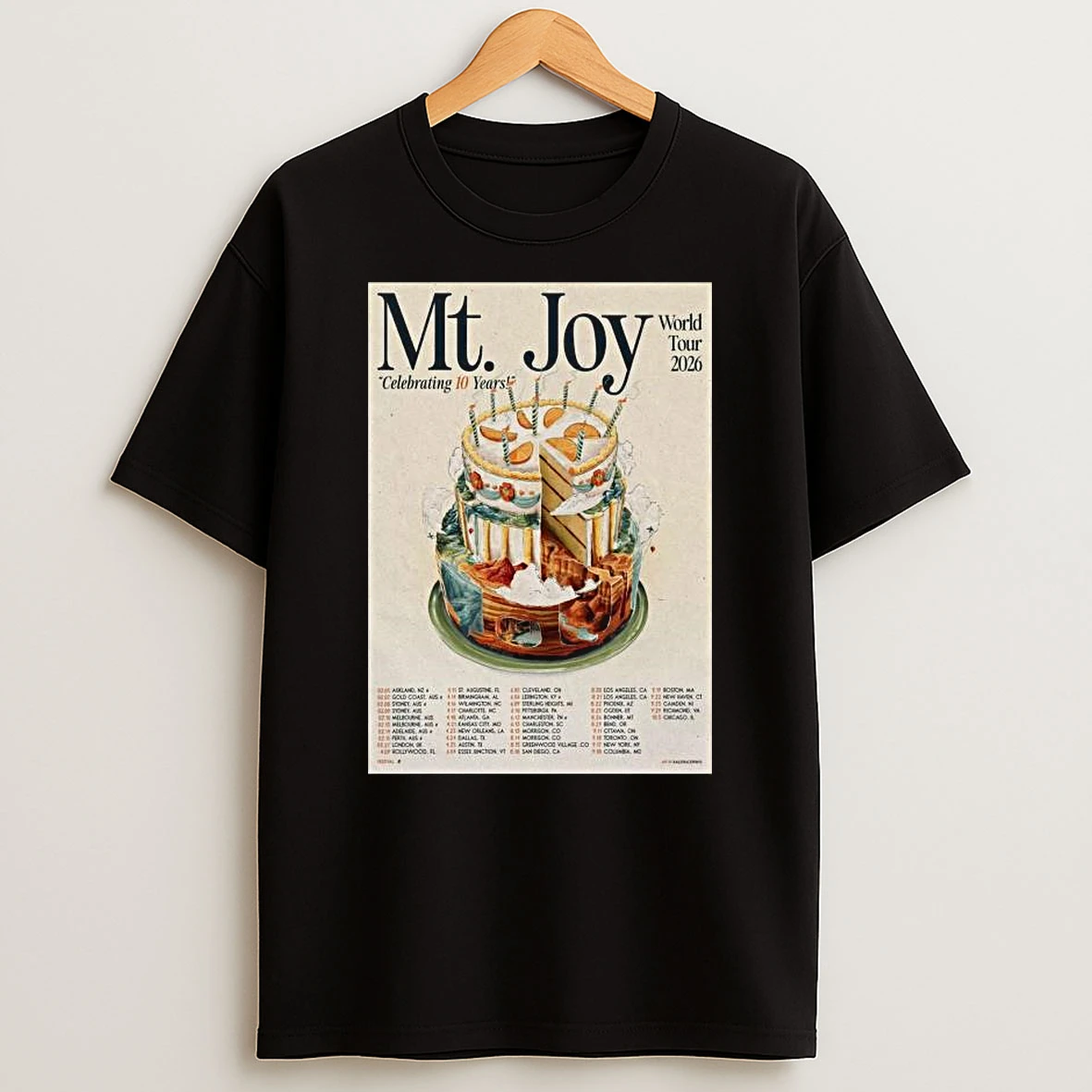 Mt Joy Band Celebrating 10 Years 2026 T Shirt
