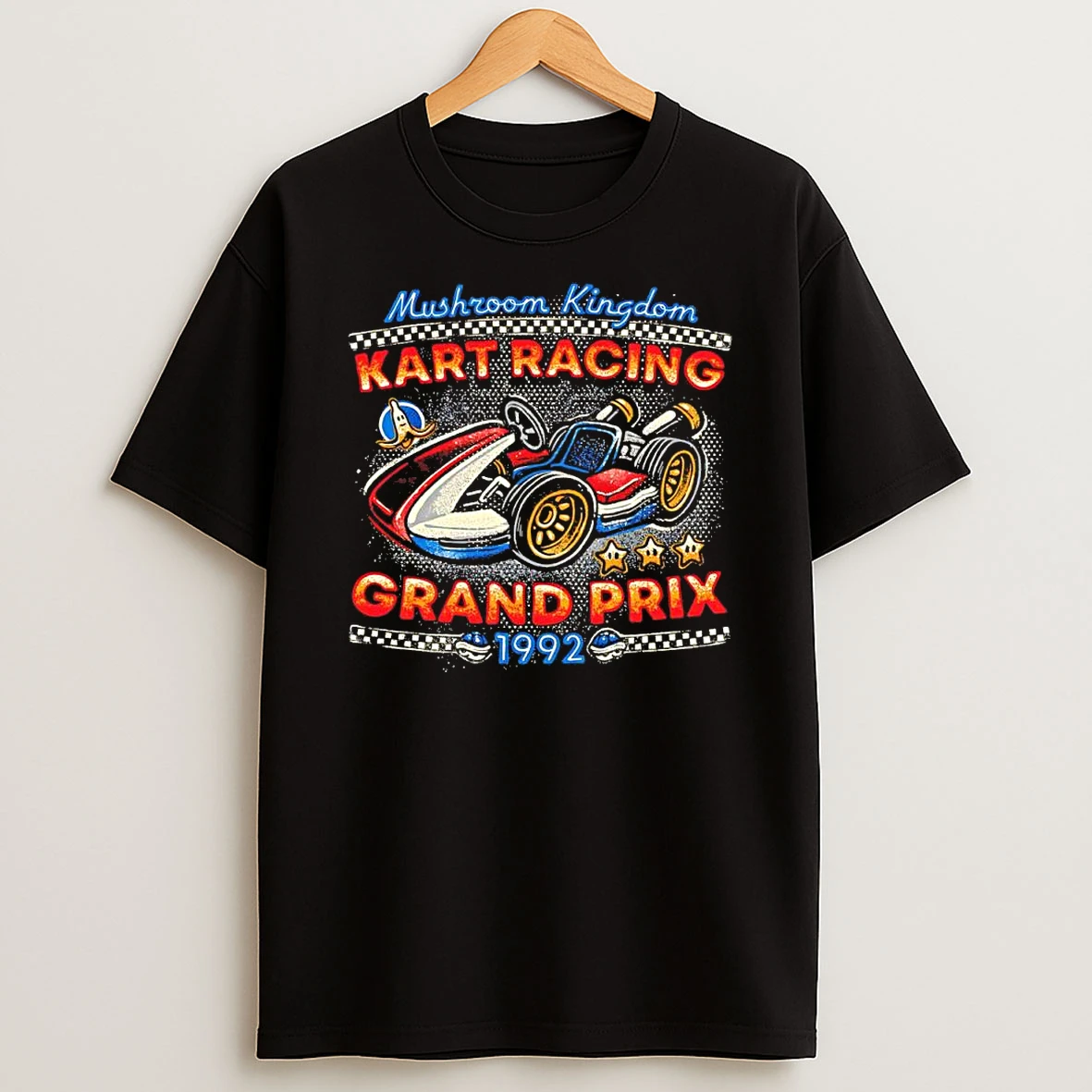 Mushroom Kingdom Kart Racing Grand Prix 1992 Event Classic Video Game T Shirt