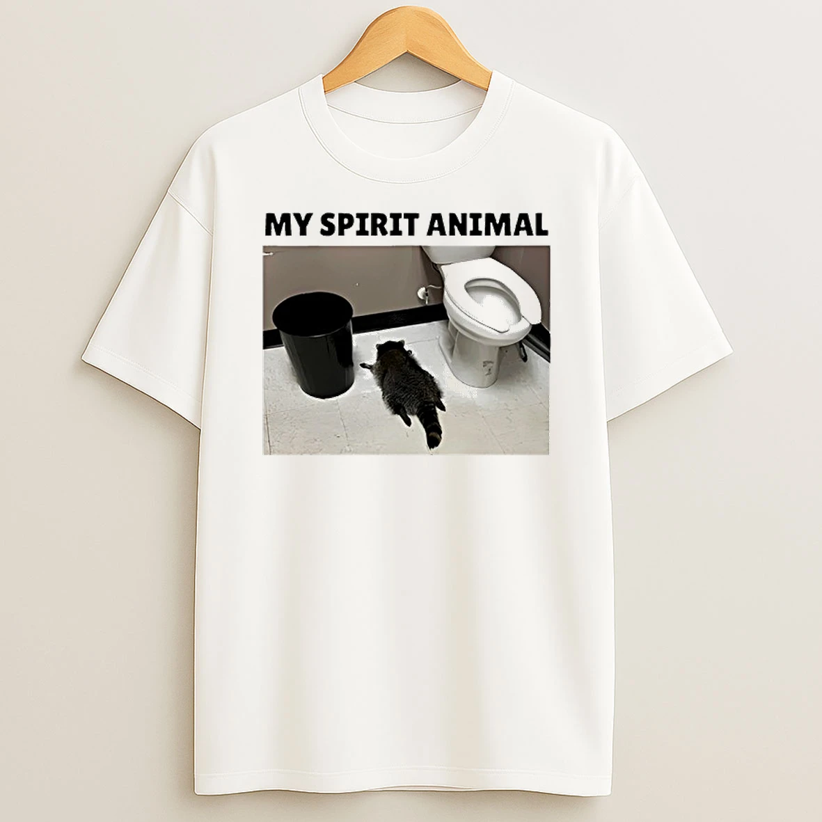 My Spirit Animal Raccoon Gets Drunk Liquor T Shirt