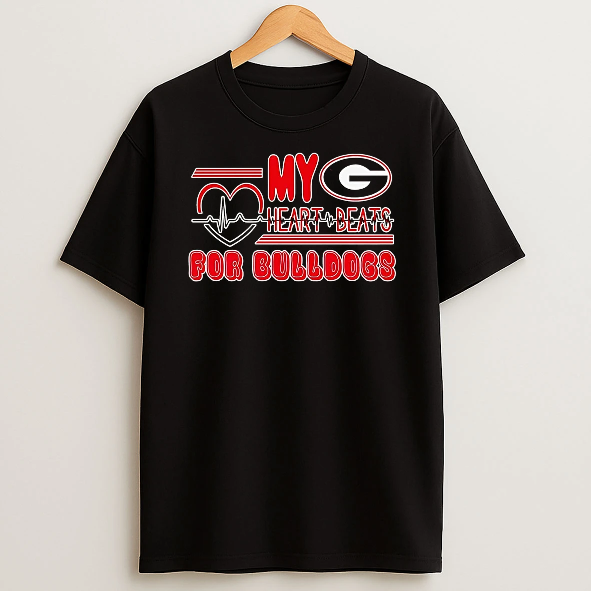 My Heart Beats For Georgia Bulldogs T Shirt