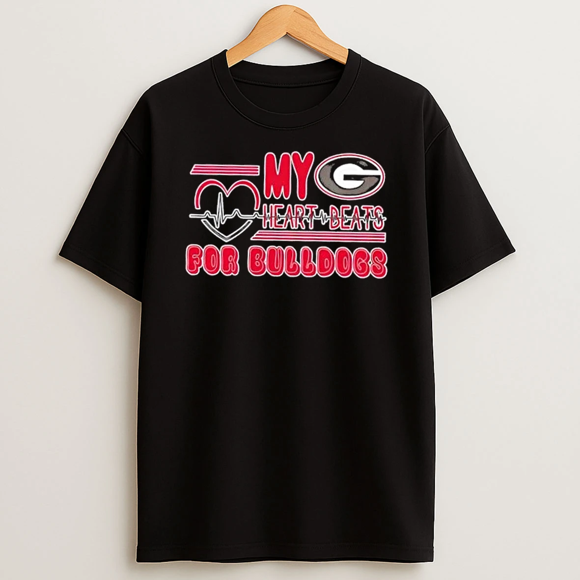My Heart Beats For Georgia Bulldogs Football T Shirt