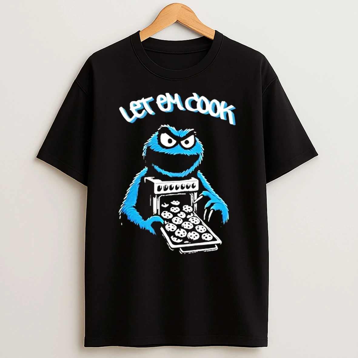 Myron Gaines Wearing Let Em Cook Monster Cookies T Shirt