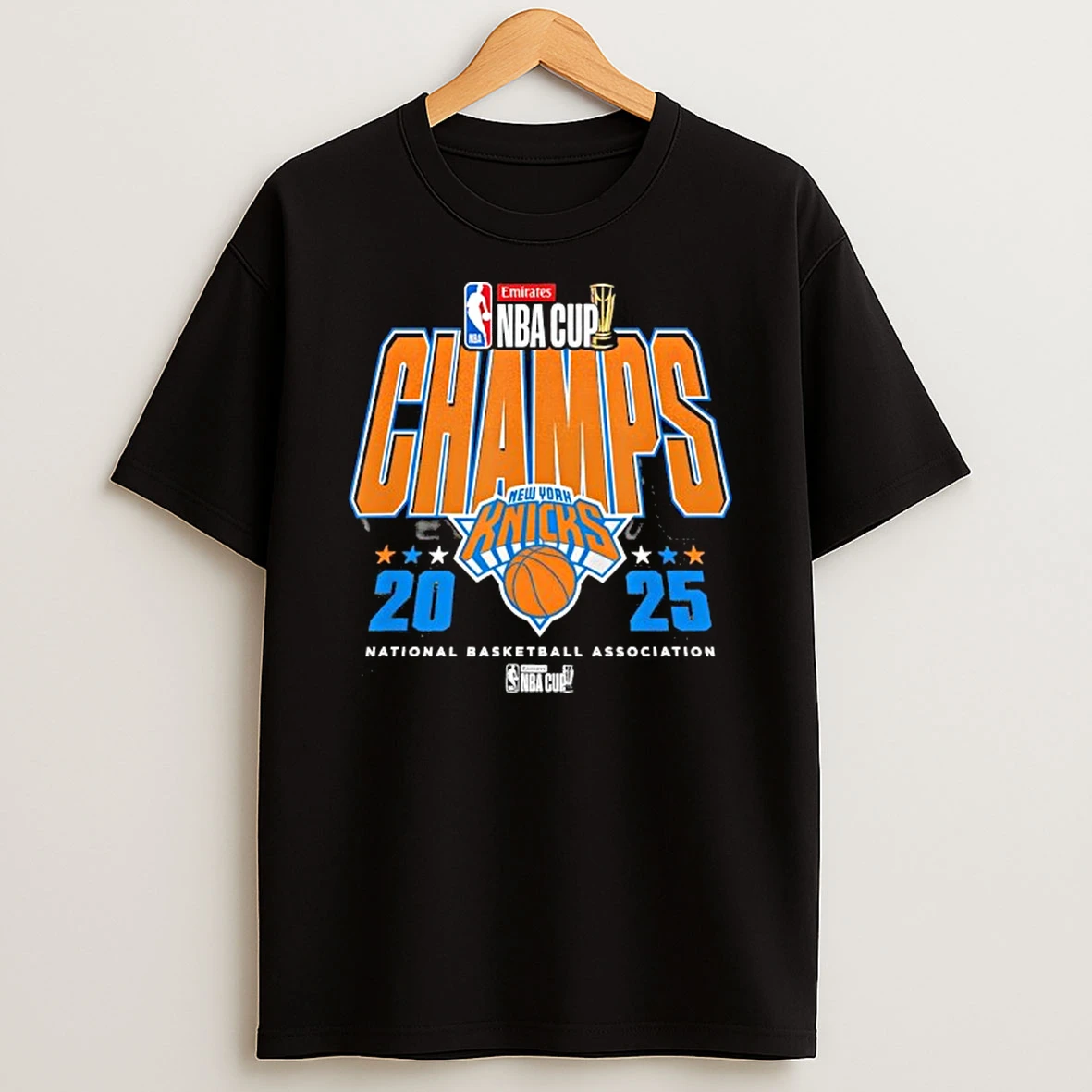 Nba Emirates Cup 2025 Champs New York Knicks T Shirt
