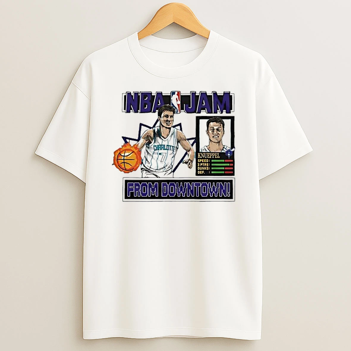 Nba Jam Charlotte Hornets Kon Knueppel From Downtown T Shirt