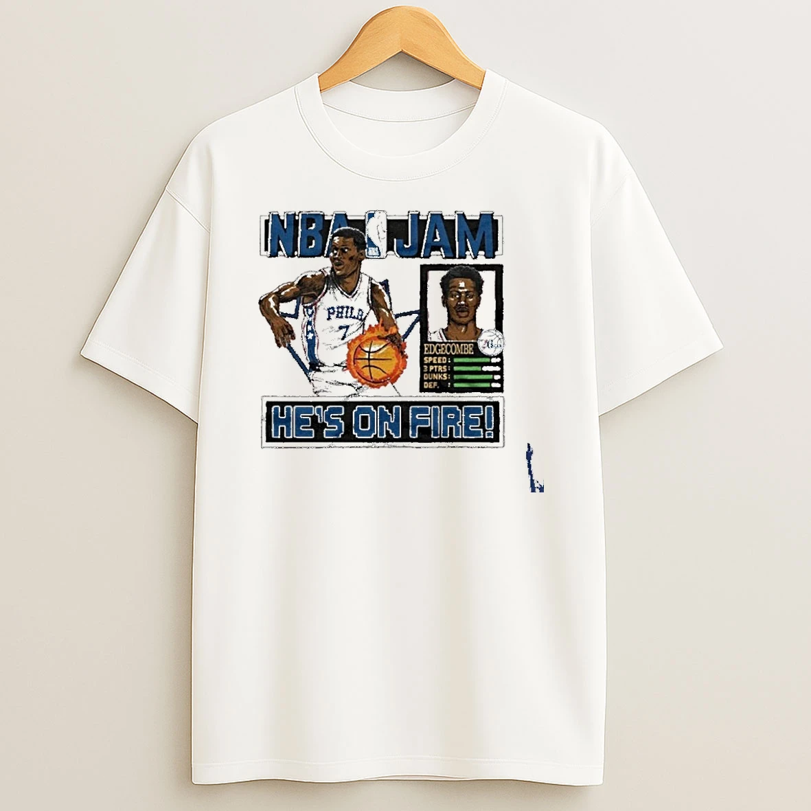 Nba Jam Philadelphia 76ers V J Edgecombe T Shirt