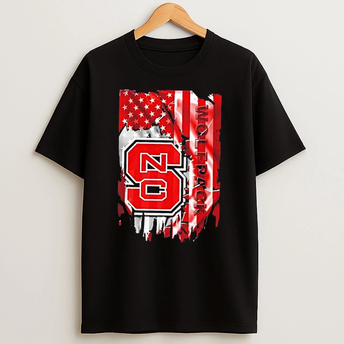 Nc State Wolfpack Football X American Flag T Shirt