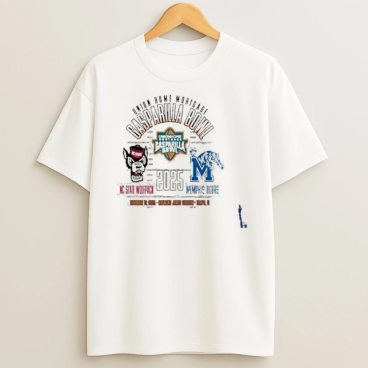 Nc State Wolfpack Vs Memphis Tigers 2025 Union Home Mortgage Gasparilla Bowl T Shirt