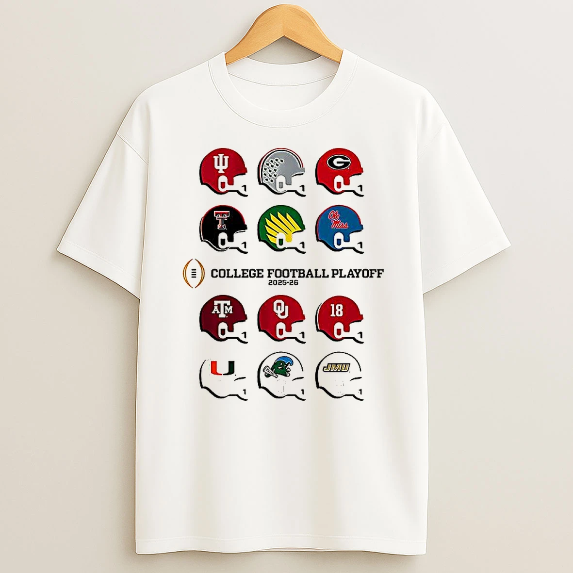 Ncaa College Football Playoff 2025 2026 Toy Team Helmets T Shirt
