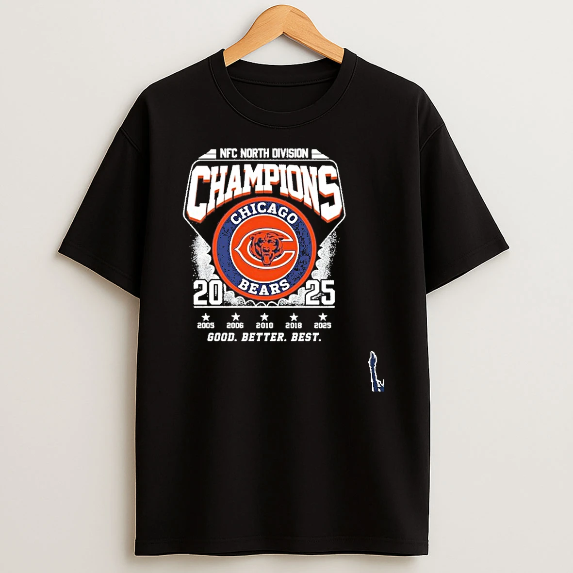 Nfc North Champions 2025 Chicago Bears Good Better Best T Shirt
