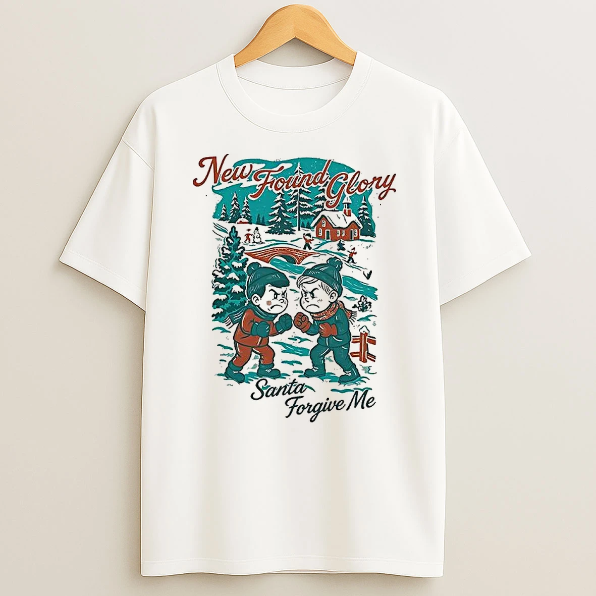 Nfg Santa Forgive Me Cartoon Christmas T Shirt