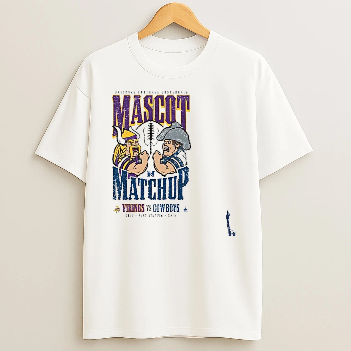 Nfl Game Day Vikings Vs Cowboys Week 15 2025 Mascot Matchup T Shirt