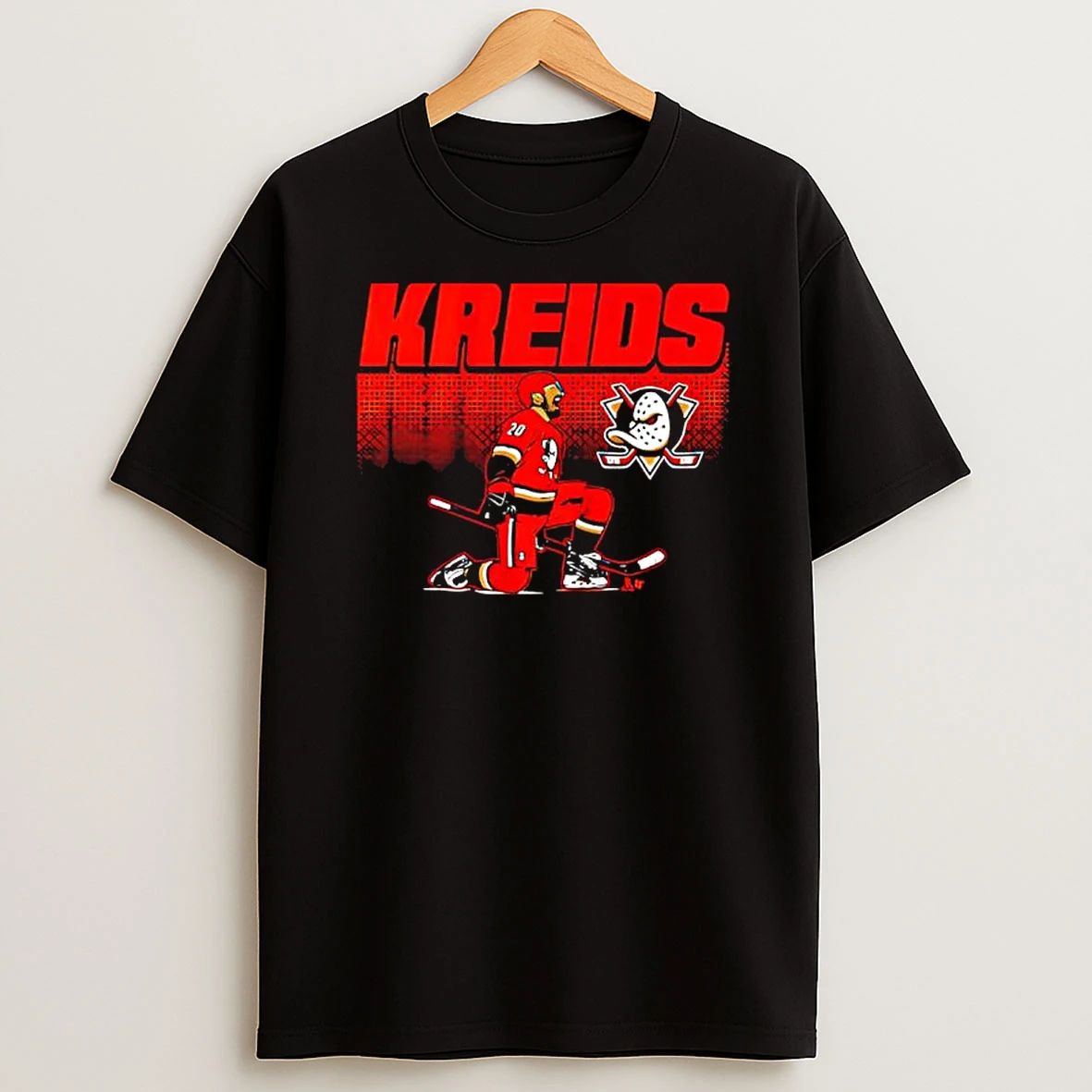 Nhl Player Chris Kreider In An Anaheim Ducks Jersey T Shirt