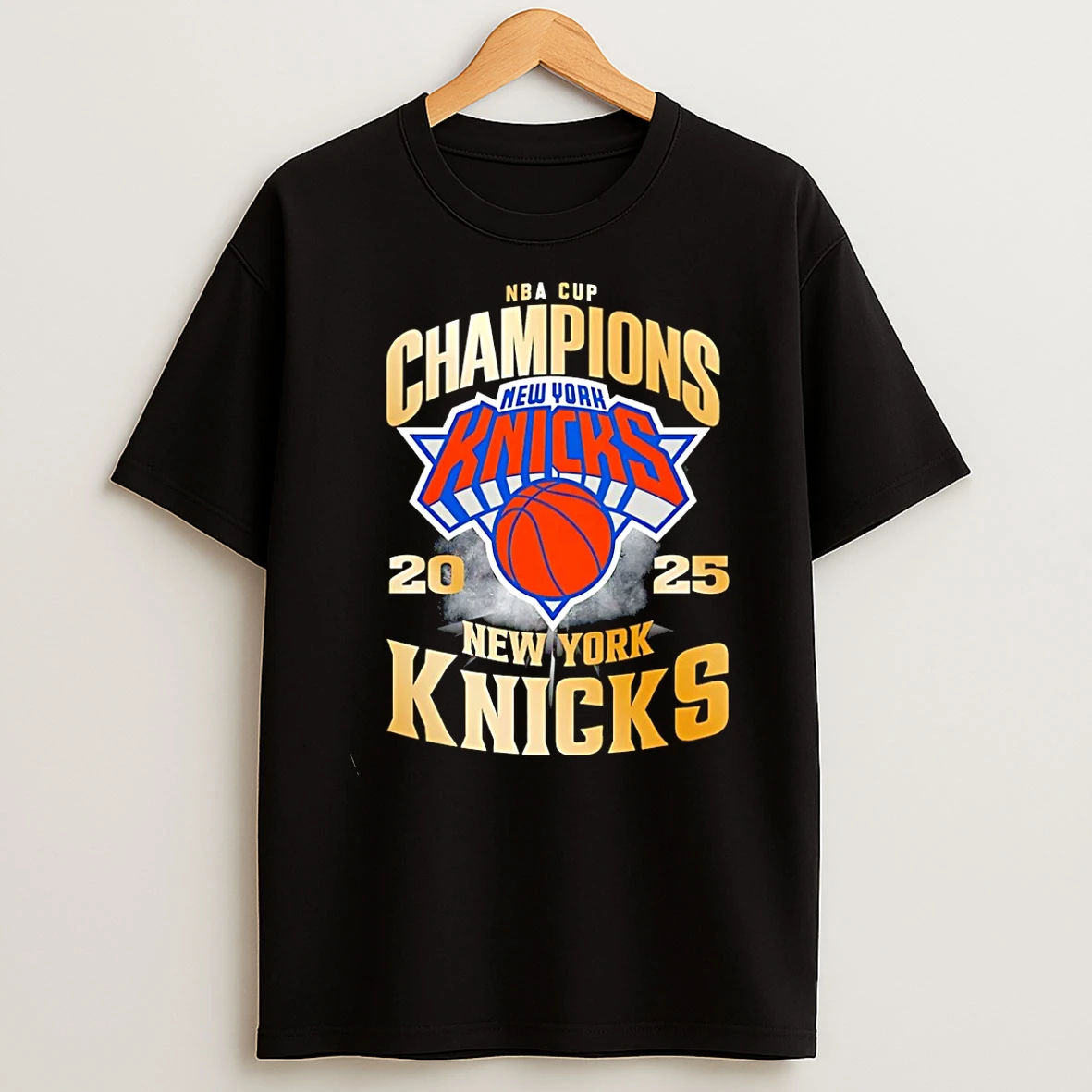 Ny Knicks 2025 Nba Cup Champions Mvp Vintage T Shirt