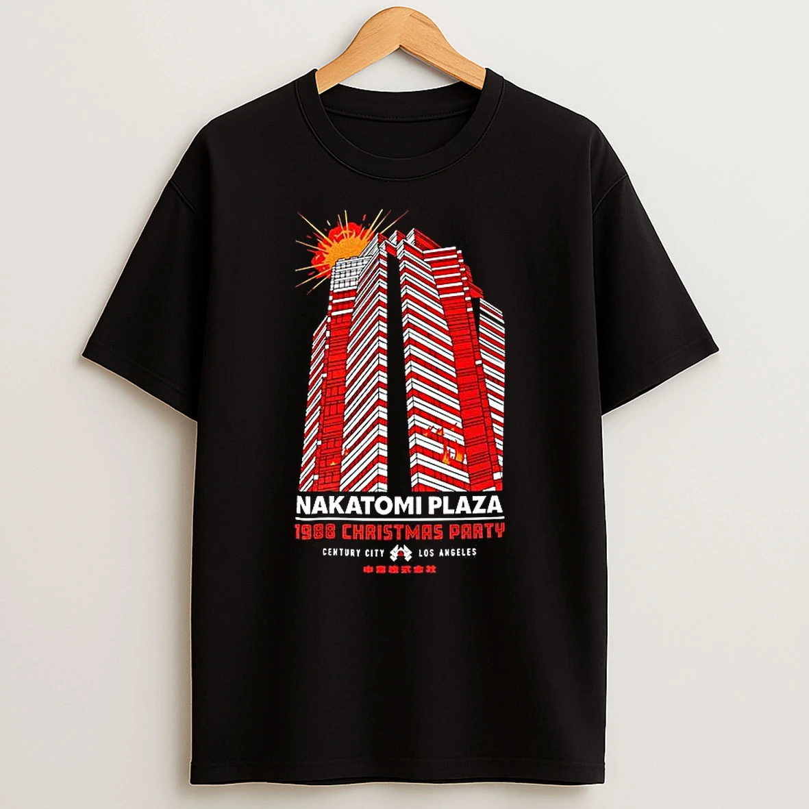 Nakatomi Plaza 1988 Christmas Party Die Hard Century City Los Angeles T Shirt