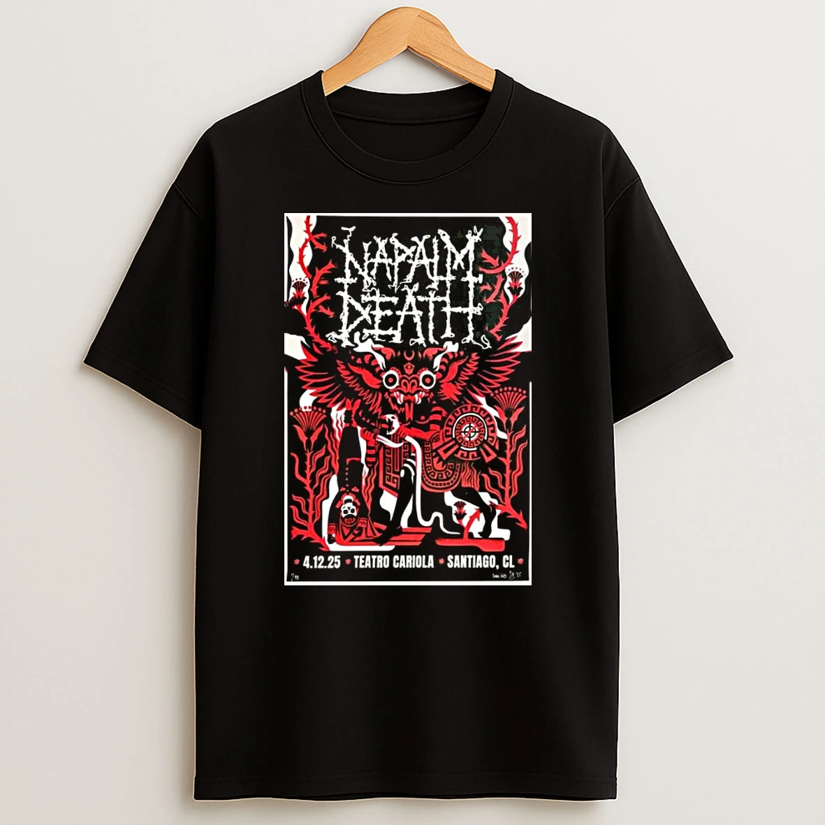Napalm Death Teatro Cariola Santiago Chile December 4 2025 T Shirt