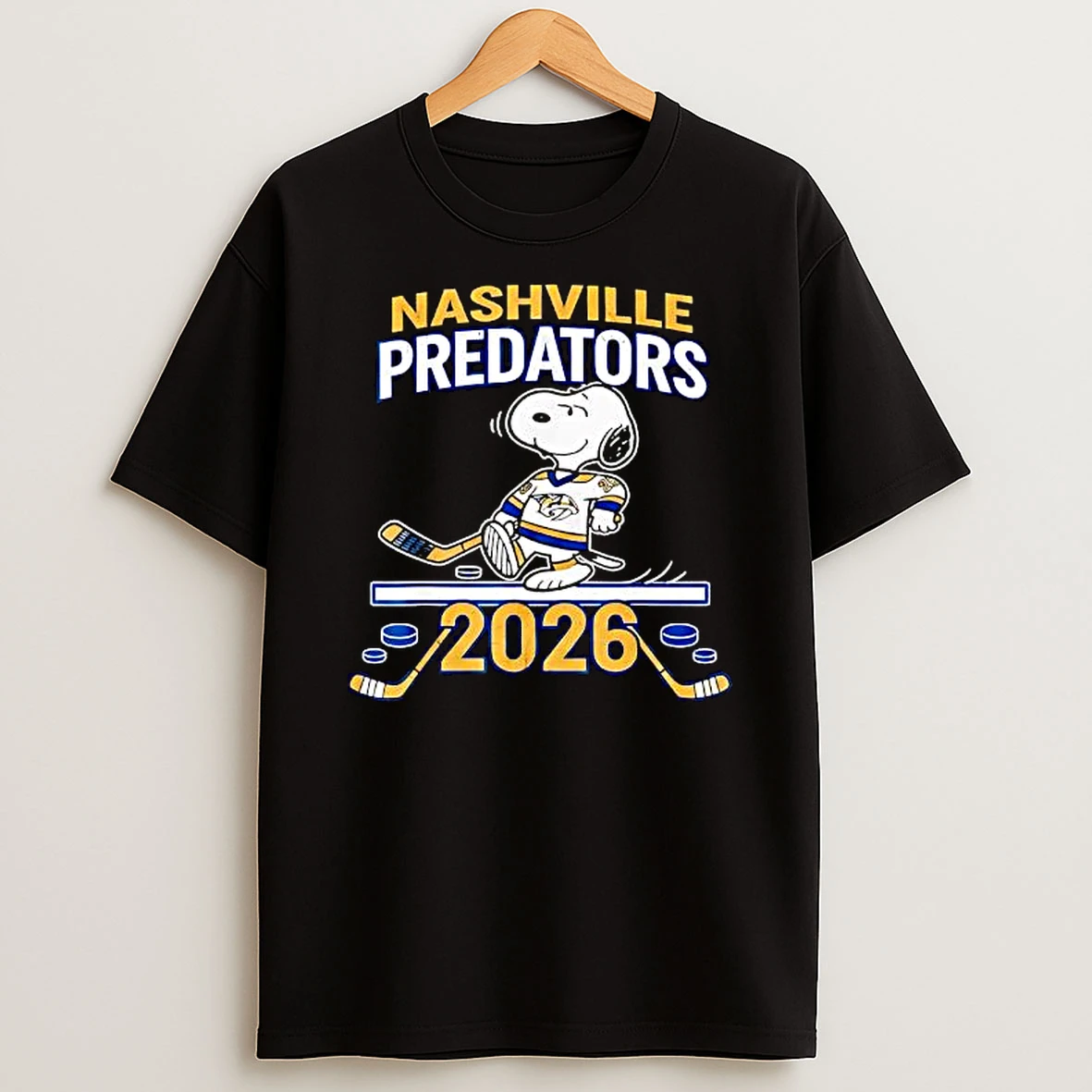 Nashville Predators Snoopy Peanuts 2026 T Shirt