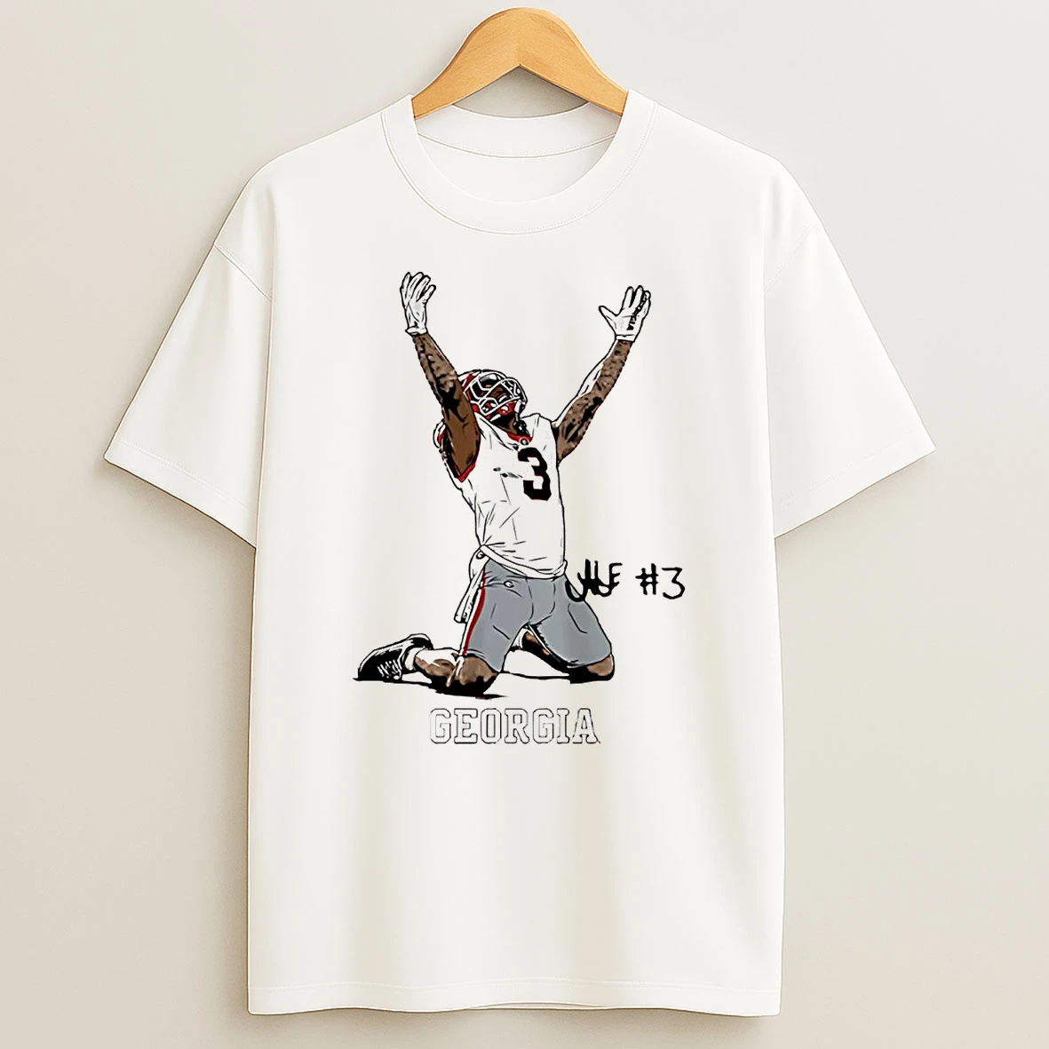 Nate Frazier End Zone Celebration Georgia Bulldogs T Shirt