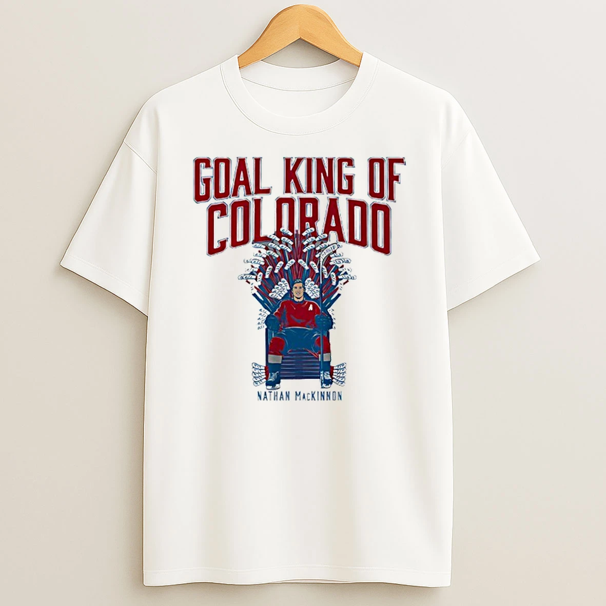 Nathan Mackinnon Goal King Of Colorado T Shirt