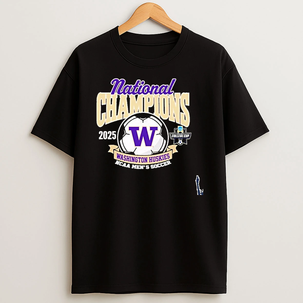National Champions 2025 Mens College Cup Washington Huskies Soccer T Shirt