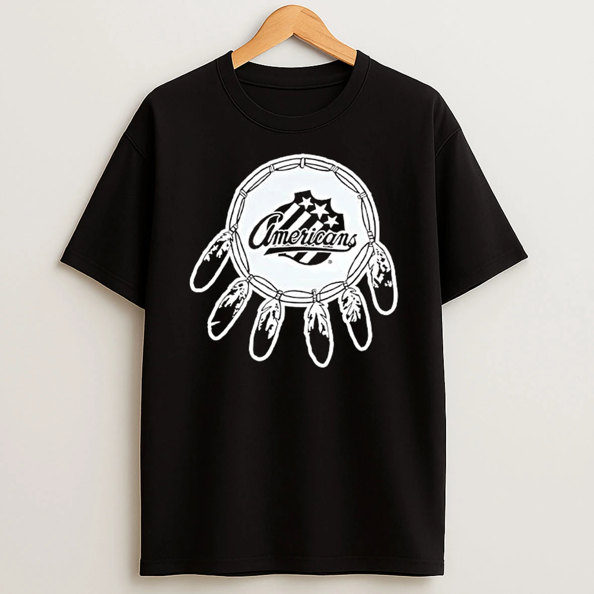 Native American X Rochester Americans Amerks Ice Hockey Team T Shirt