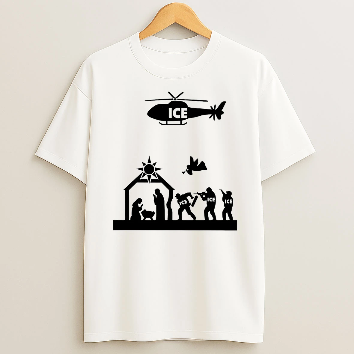 Nativity Scene Ice Raid T Shirt