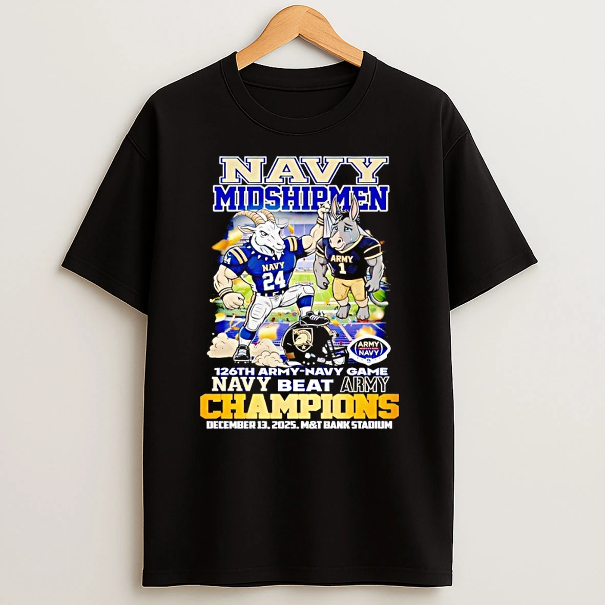 Navy Midshipmen 126th Army Navy Game Champions Vintage T Shirt