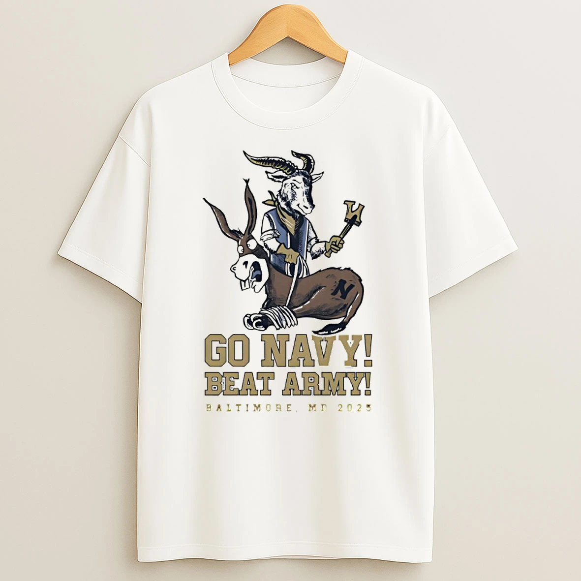 Navy Midshipmen Go Navy Beat Army Black Knights Baltimore Md 2025 T Shirt