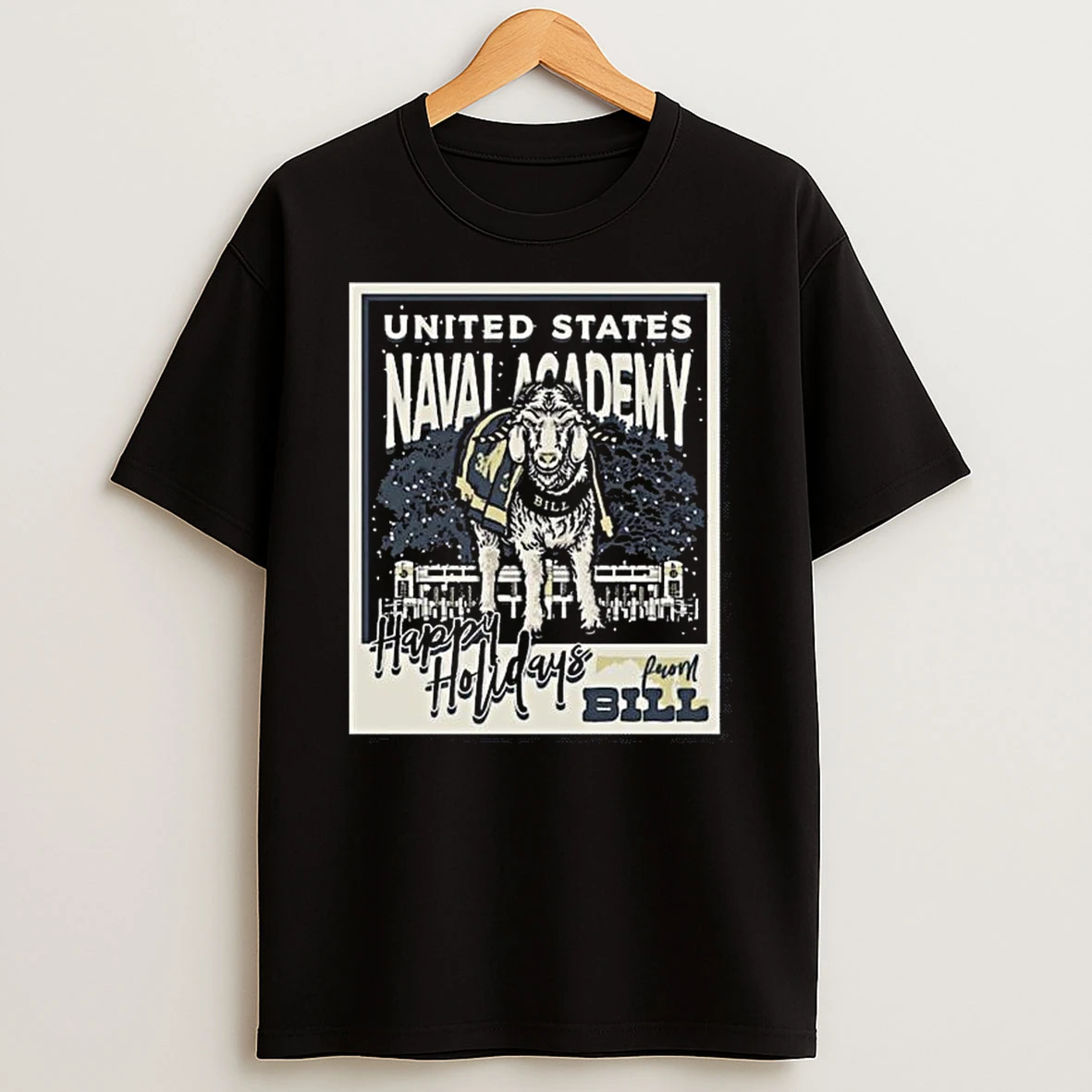 Navy Midshipmen Snowy Polaroid T Shirt