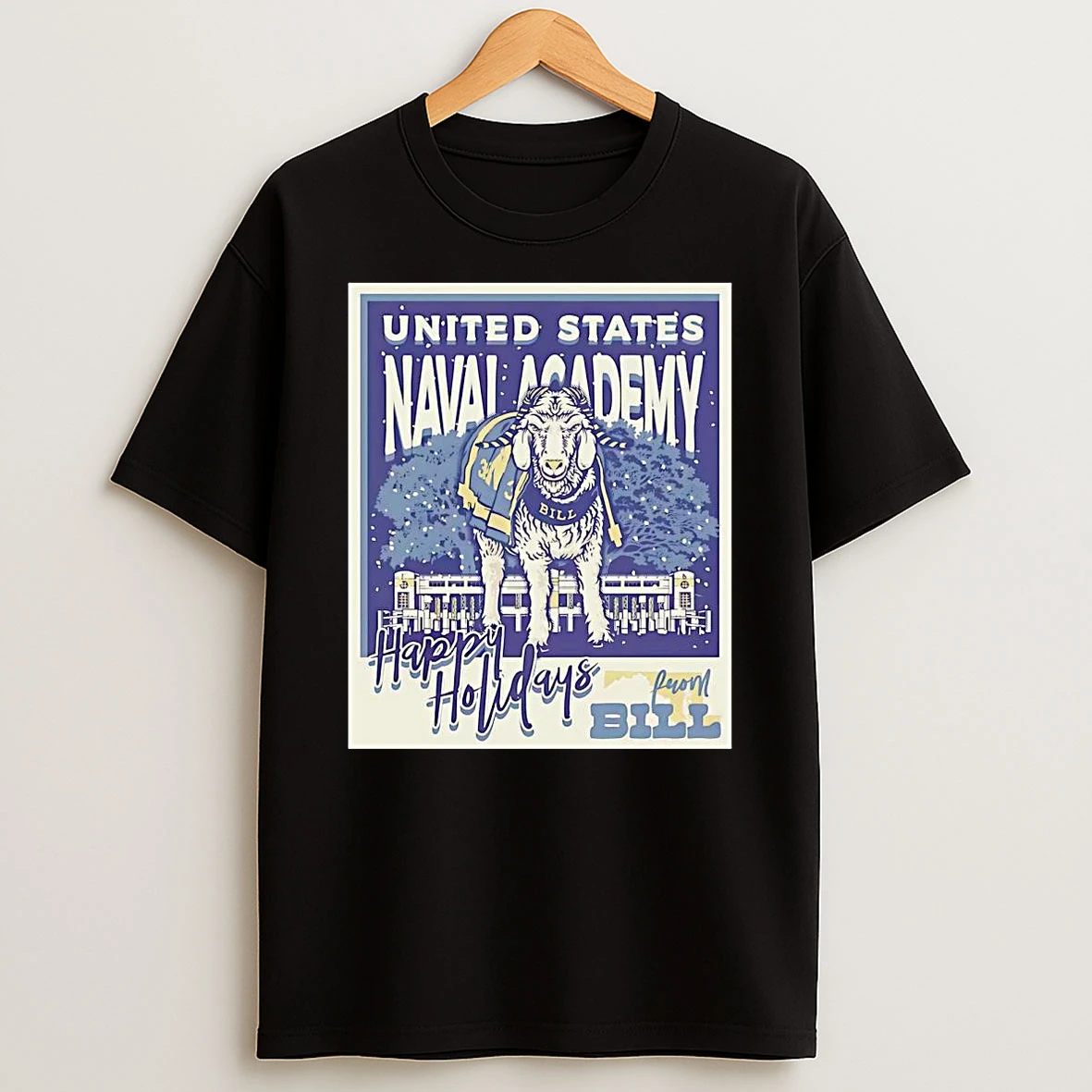 Navy Midshipmen Happy Holiday From Bill Christmas T Shirt