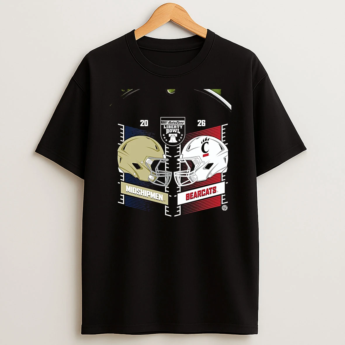 Navy Midshipmen Vs Cincinnati Bearcats 2026 Autozone Liberty Bowl Head To Head Chriast T Shirt