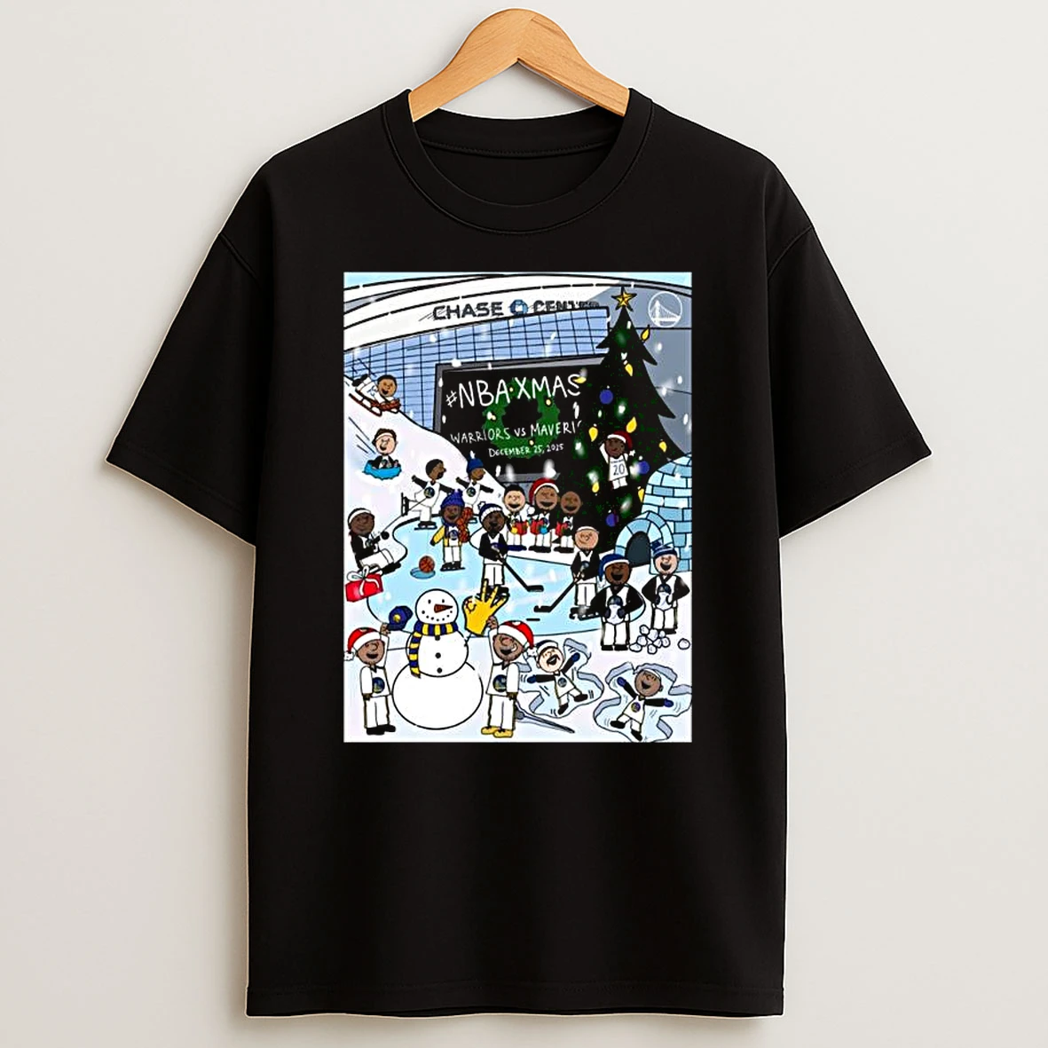 Nba Xmas Warriors Vs Mavericks On December 25 2025 Chase Center T Shirt