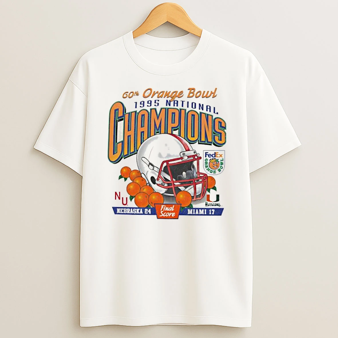 Nebraska Cornhuskers Orange Bowl Champions 1995 T Shirt