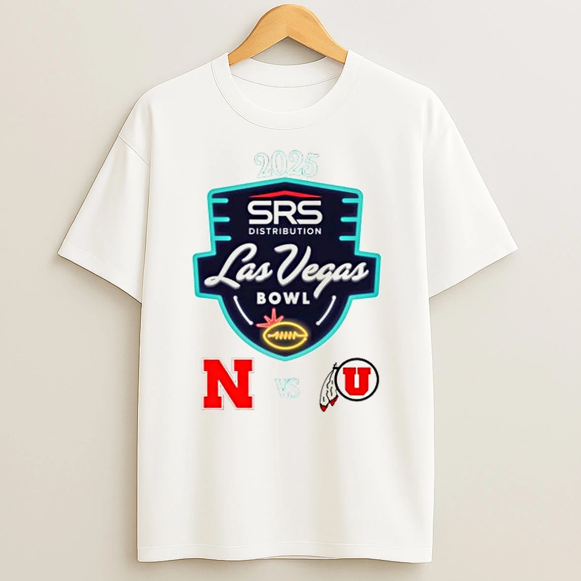 Nebraska Cornhuskers Vs Utah Utes Las Vegas Bowl Allegiant Stadium Dec 31st 2025 T Shirt
