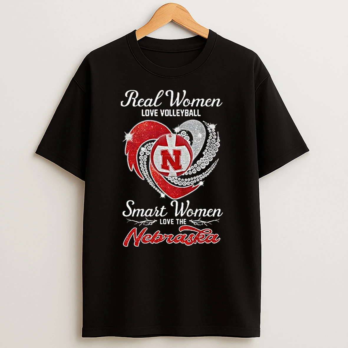 Nebraska Cornhuskers Real Women Love Volleyball Smart Women Love The Nebraska T Shirt