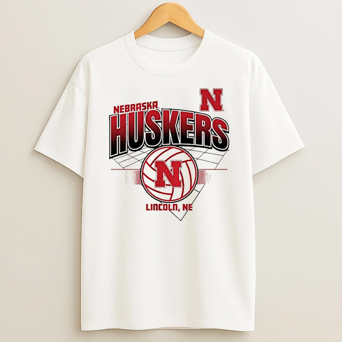 Nebraska Huskers Volleyball Grid T Shirt
