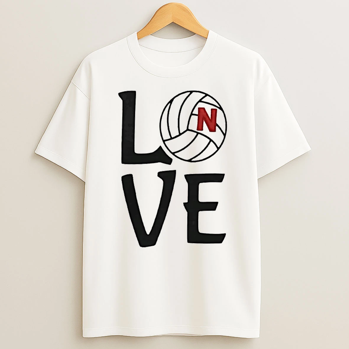 Nebraska Huskers Volleyball Love Circle T Shirt