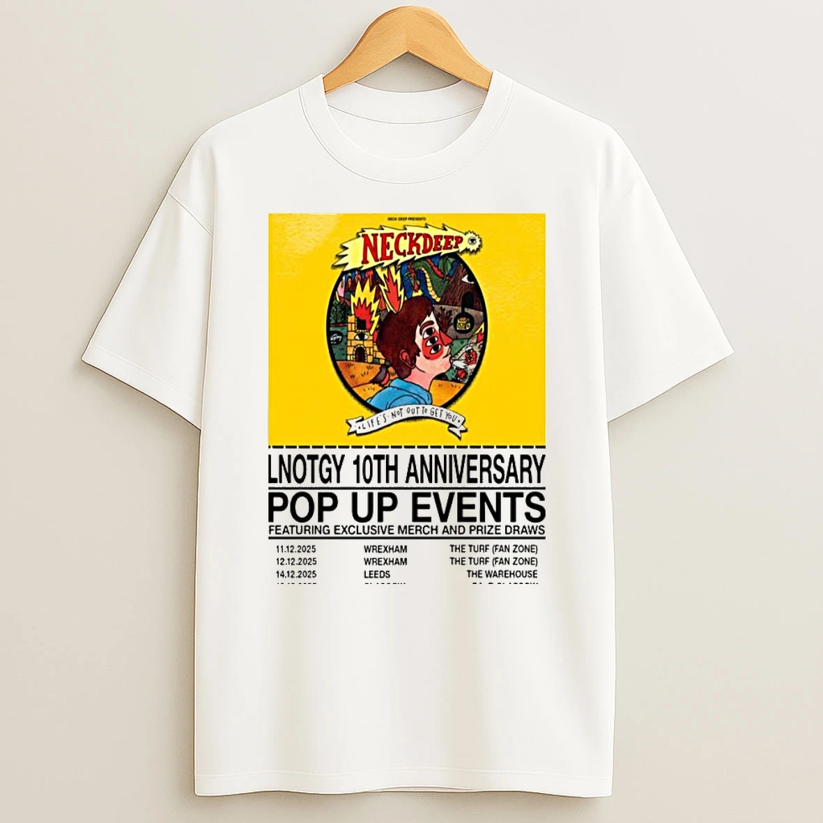 Neck Deep December Tour 2025 T Shirt