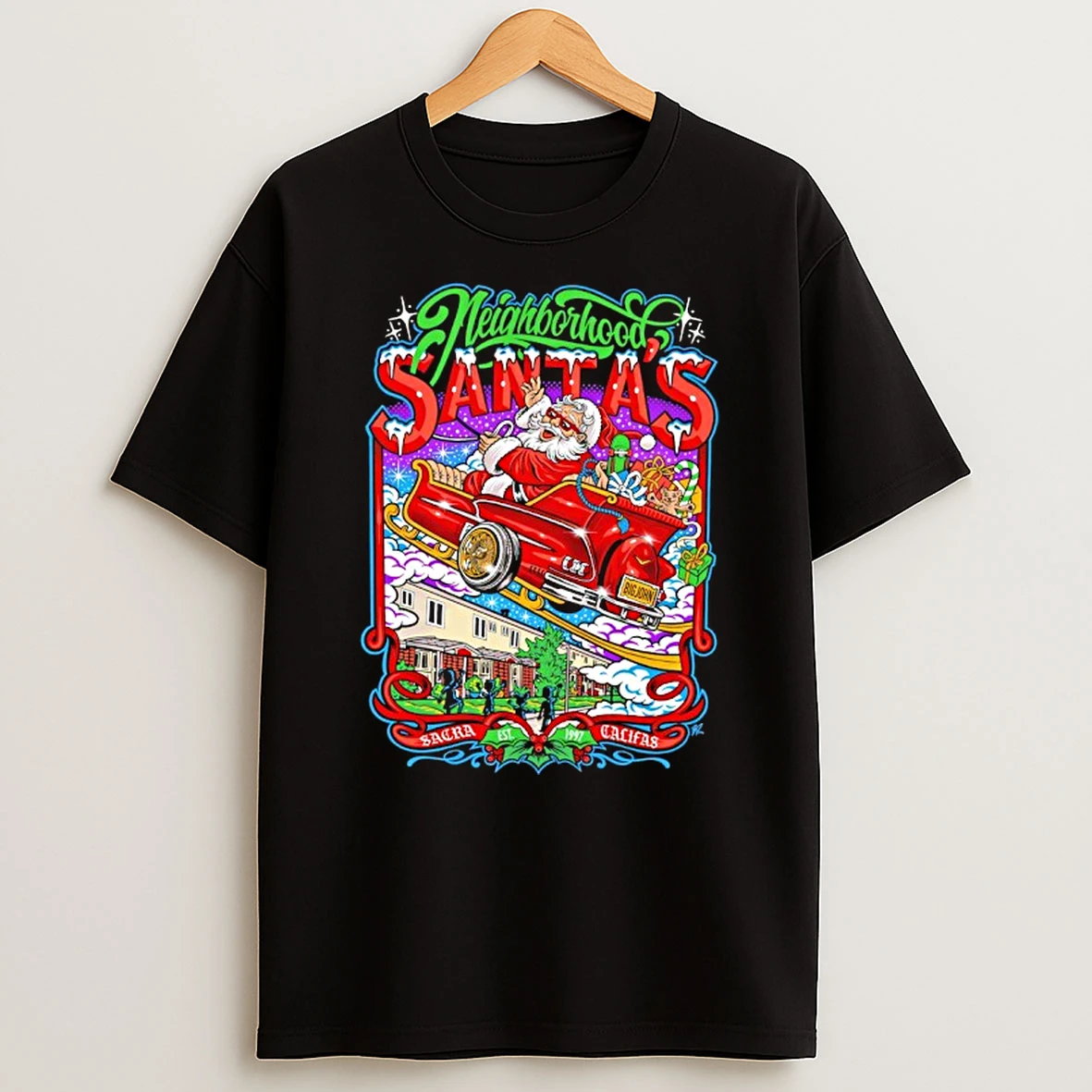Neighborhood Santas Sacra Califas Est 1997 T Shirt
