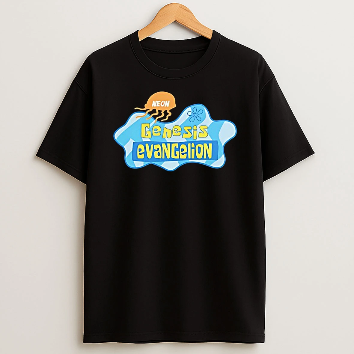 Neon Genesis Evangelion Show Spongebob Squarepants T Shirt