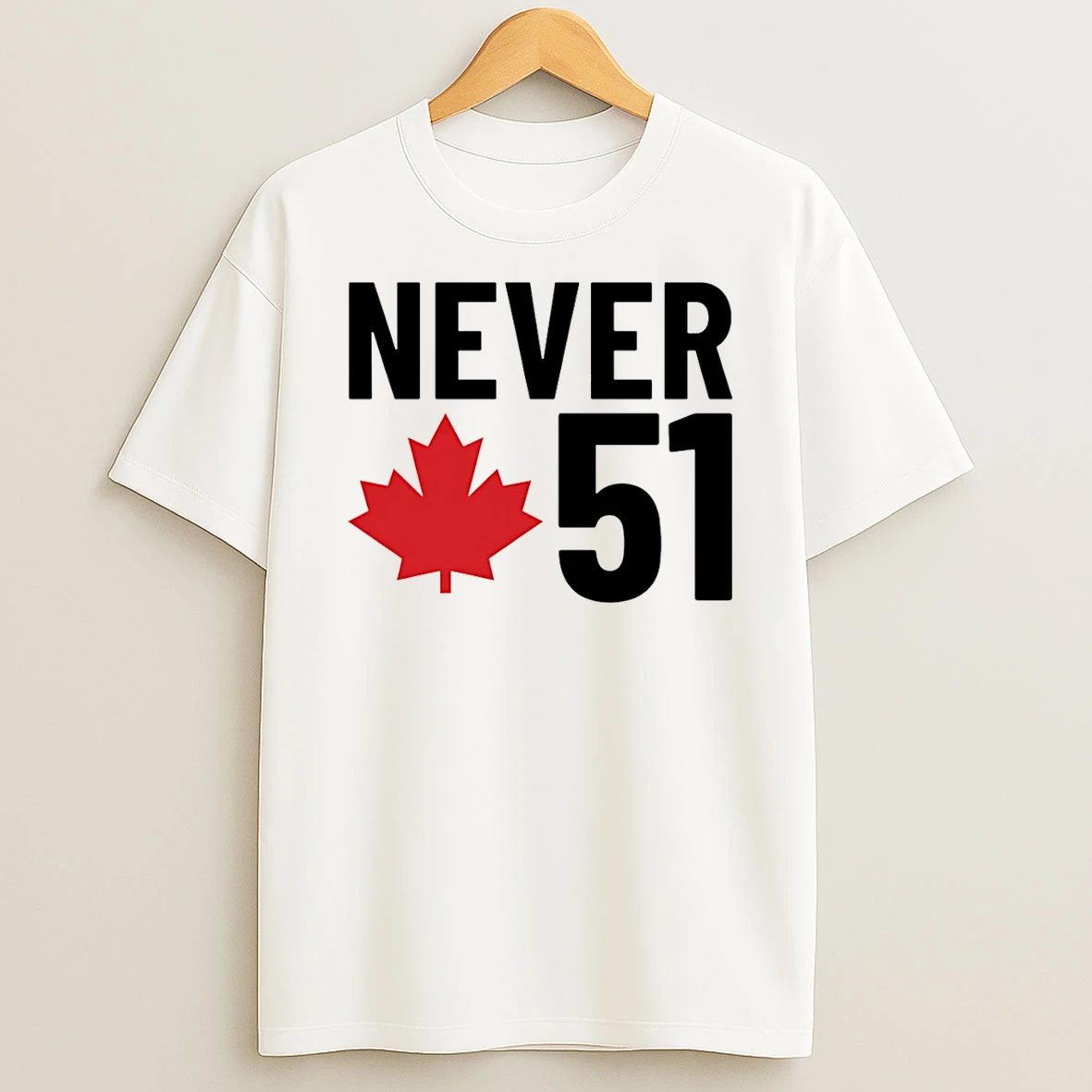 Never 51 Canadian Flag T Shirt