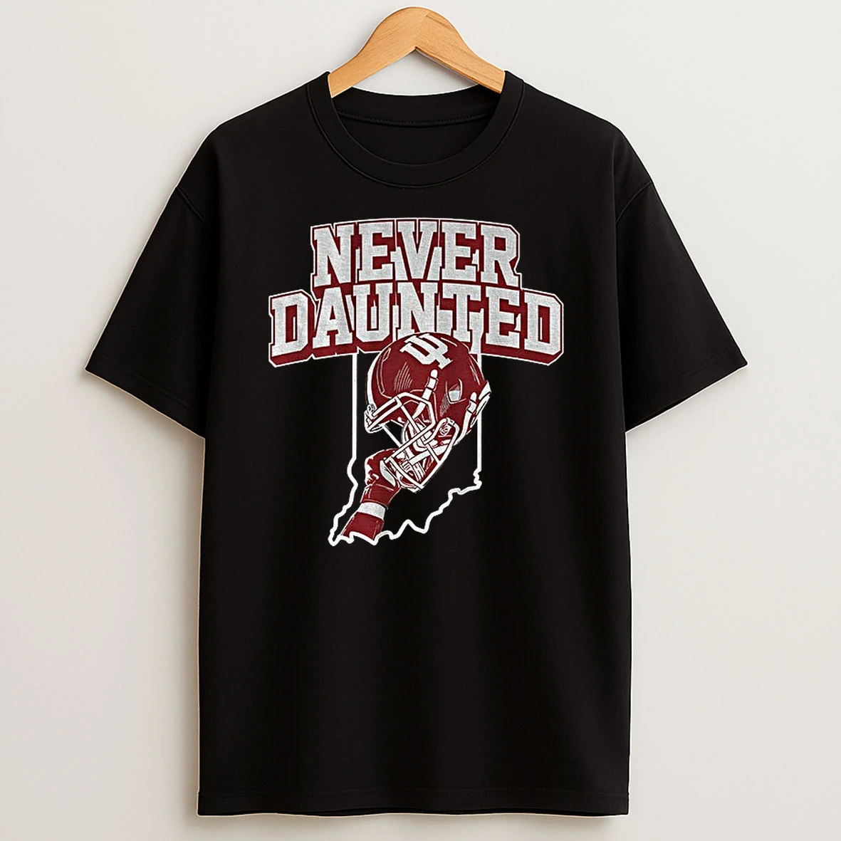 Never Daunted Indiana Hoosiers Football Helmet 2025 T Shirt