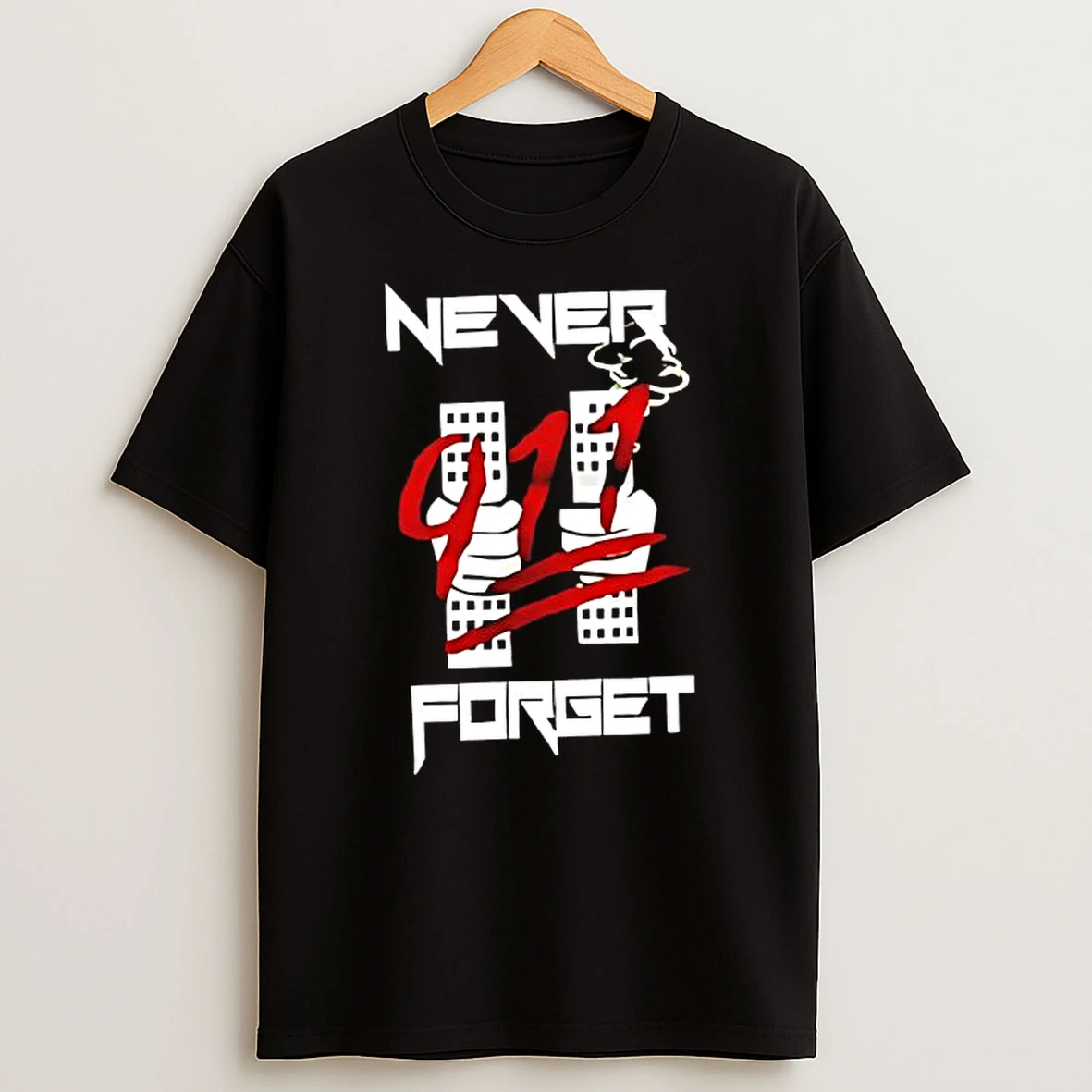 Never Forget 911 September 11 Attacks Graphic T Shirt
